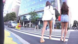 fhd 60fps動画 激エロ ショーパン マイクロミニの黒ギャル二人組 voyeur jp