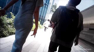 スレンダーなタイスカワンピ女子 美尻に透けるパンツラインを見た voyeur jp