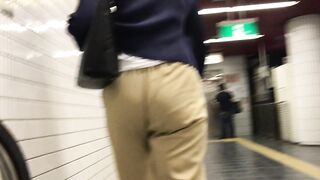 通スピ スロー 高身長 デカパンな着衣お尻様に激しく密着 voyeur jp