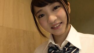 個撮 ️ モデル体型貧乳美少女 pt2 中出し2発 おじさんのデカちんを握るだけでおまんこがびちょ濡れ 大量膣内放出 voyeur jp